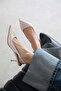 Raye Women's Heeled Patent Leather Shoes Beige