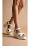 High Side Buckle Cross-Strap Summer Women's Wedge Sandals Shoes