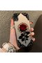 iPhone Xr Compatible Silicone Edge Hard Back Anti-Fall Phone Case Rose Pattern