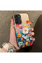 Samsung Galaxy S21 Fe Compatible Silicone Edge Hard Back Anti-Fall Phone Case Flower Pattern