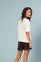 Cotton T-Shirt with Scarf Detail - 4