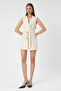 Button-Closure Cotton Regular Fit Jacket with Belt Detail # 7909 - 5