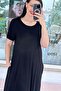 Short Sleeve Crew Neck Viscose Dress 6Y052 - 4