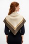 Choose Your Style Brown Striped Polka Dot Scarf / Bandana / Accessory / Scarf 90X90 cm - 2