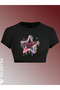 Women's Dream Star Printed Basic Daily Use Tee Crop - 3