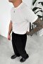 Ecru Textured Knitwear T-Shirt - 3