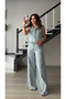 Light blue vest-pants denim suit - 6