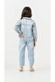4-8 Years Old Girl's Embroidered 3-Piece Denim Set Comfortable Daily Combination-8 Y - 2
