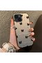 iPhone 14 Compatible Silicone Edge Hard Back Anti-Fall Phone Case Small Bow