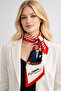 Red and White Stripe Detail Kemal Atatürk Scarf (80cm)