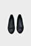 Leather Women's Ballerina Shoes with Bow Buckle, Round Toe, Comfortable Non-Slip Sole - 3