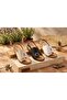 Women's Sandals with Buckle Belt and Rubber Sole - 4