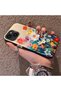 iPhone 15 Plus Compatible Silicone Edge Hard Back Anti-Fall Phone Case Flower Pattern - 2