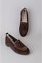Seç 2504 genuine leather women's ballets brown suede - 7