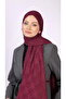 Patterned Silky Cotton Shawl Plum - 4