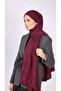 Patterned Silky Cotton Shawl Plum - 3