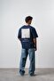 Men's Far from Basic Embroidered Oversize T-Shirt Navy Blue - 5