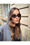 Black Round Oval Bone Glass Interchangeable Women Unisex Men Uv400 Protected Sunglasses - 3