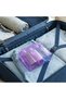 Travel Set 150 ml Capacity 3 Transparent Bottles Neon Lila Colored Makeup Bag - 3