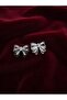 Baguette Zircon Stone and Pearl Silver Color Dangle Ribbon Model Steel Earrings - Tarnish Resistant - 4