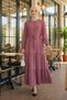 Women's Lace Detailed Waist Tie Pink Ayrobin Dress - 3