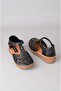Seç 2660702 Genuine Leather Comfort Women's Sandals Black - 7