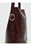 Lcw Accessories Burgundy Leather Look Women's Shoulder Bag - 3