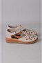 Seç 2660702 genuine leather comfort women's sandal mink