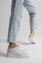 Gold detailed white women's sports shoes tr01ms03e - 3