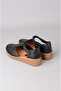 Seç 2660702 Genuine Leather Comfort Women's Sandals Black - 5