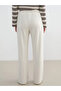 Lcw Modest Beige Soft Touch Women's Sweatpants with Elastic Waist - 4