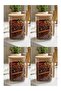 4-Piece Glass Spice Jar with Bamboo Lid and Spoon 640 ml