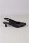 Seç 1211 Genuine Leather Heel Shoes (Heel Height: 5 cm) Black