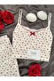 Women's Patterned Cotton Shorts Pajama Set - 3
