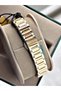 Gold Color Minimal Square Model Classic Women's Wristwatch + Bracelet as a Gift - 4