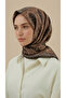 وشاح قطني منقوش مقاس 120*120 سم من فيريلا - بيج غامق - 2