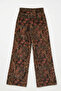 Premium Floral Patterned Trousers - Bordo - 2
