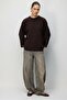 7020 women's batwing sleeve crew neck knit sweater - coffee - 4