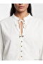 Alita city tie-up collar oversize women's shirt with a difference - 3