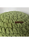 Hand Knitted Pistachio Green Puffy Throw Pillow - Ultra Soft Gift Decorative Pillow 36X36 cm - 5