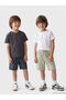 Two Mt Shop Quality Lcw Kids Anthracite 2 Thread Plain Standard & Regular Boys' Shorts