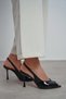 Betty Black Patent Leather Open Toe Women's Heeled Shoes - 4