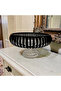 Stria Handcrafted Cut Crystal Glass Pedestal Presentation Bowl - 28 cm