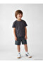 Two Mt Shop Quality Lcw Kids Anthracite 2 Thread Plain Standard & Regular Boys' Shorts - 3