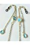 Glasses Chain with Blue Heart Figure