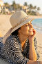 Women Straw Hat Wide Brim Summer Beach Sun Hat Uv Protection Stylish Design - 3