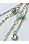 Glasses Chain with Blue Heart Figure - 3