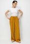 4629 Women's Wide Leg High Waist Viscose Palazzo Trousers Mustard - 2