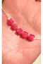 Pink Bead Detailed Adjustable Rope Bracelet - 4