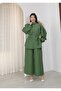 Balloon Sleeve Stylish Belted Hijab Suit
